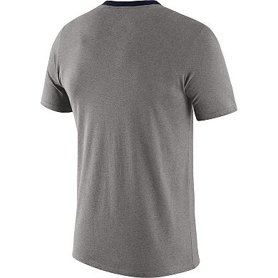 Men's Nike Heathered Gray Penn State Nittany Lions Vault Helmet Tri-Blend T-Shirt