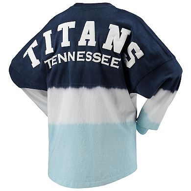 Women's Fanatics Branded Navy/Light Blue Tennessee Titans Ombre Long Sleeve T-Shirt