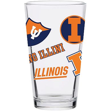 Illinois Fighting Illini 16oz. Medley Vintage Pint Glass