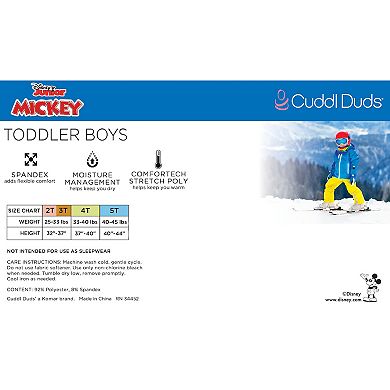 Disney's Mickey Mouse Toddler Boy Baselayer Set by Cuddl Duds®