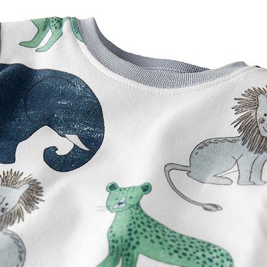 Baby Little Planet by Carter's Safari Top & Bottoms Pajama Set