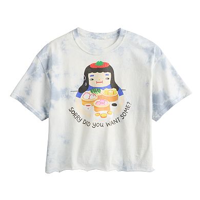 Juniors' Sorry Did You Want Some? Dimsum Graphic Bombard Wash Crop Graphic Tee