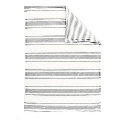 Lush Decor Farmhouse Stripe Reversible Soft & Plush Oversized Blanket