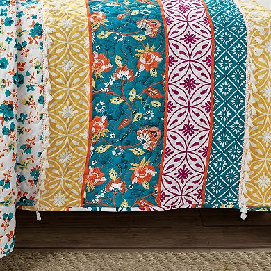 Lush Decor Emily Boho Stripe Reversible Quilt Set with Shams