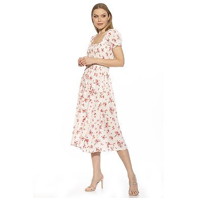 Women's ALEXIA ADMOR Ali Smocked Puff Sleeve Fit & Flare Dress