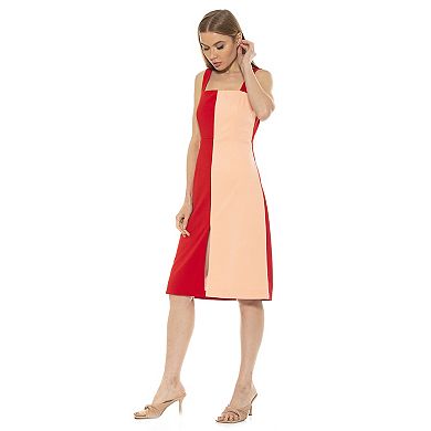 Women's ALEXIA ADMOR Marissa Colorblock A-Line Midi Dress