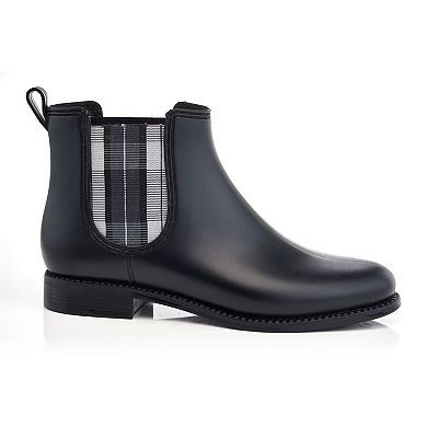 Henry Ferrera Marsala Plaid Women's Chelsea Rain Boots