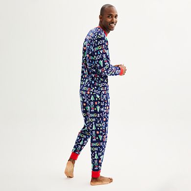 Men's Jammies For Your Families® Get Your Jingle On Microfleece Top and Bottoms Pajama Set