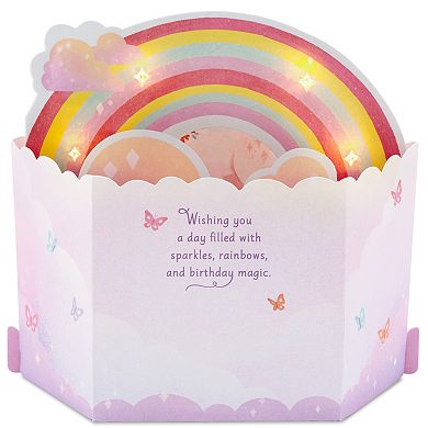 Hallmark Paper Wonder Unicorns & Rainbows Birthday Pop Up Card with Sound