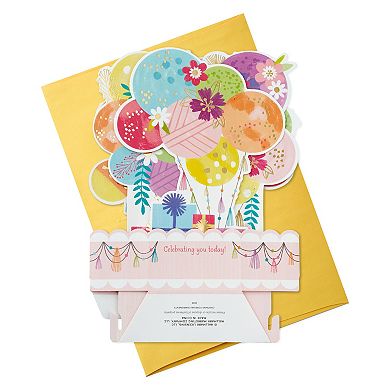 Hallmark Paper Wonder Mylar Balloon Explosion Pop Up Birthday Card with Sound