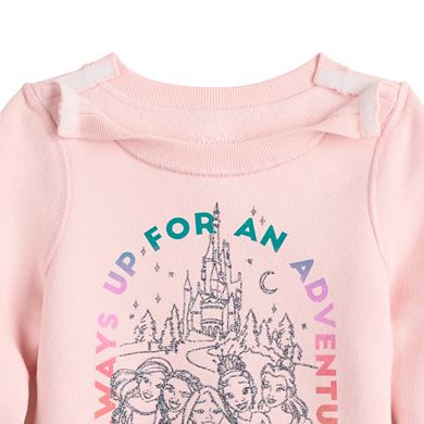 Disney Princesses Girls 4-12 Adaptive Sensory Friendly Crewneck Graphic Sweatshirt by Jumping Beans??