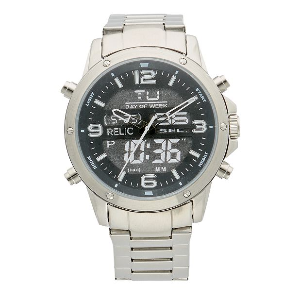 Its Philadelphia Eagles Time! Mens NFL Stainless Steel Ani-Digi Watch