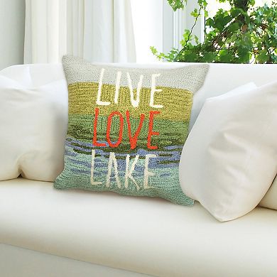 Liora Manne Frontporch Live Love Lake Indoor Outdoor Pillow