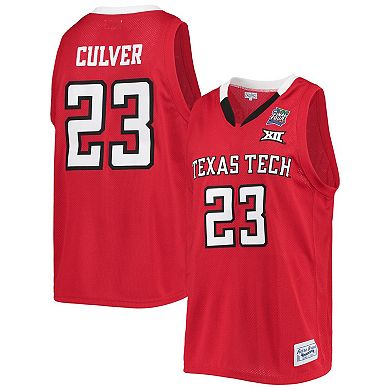 Men's Original Retro Brand Jarrett Culver Red Texas Tech Red Raiders Alumni Commemorative Replica Basketball Jersey