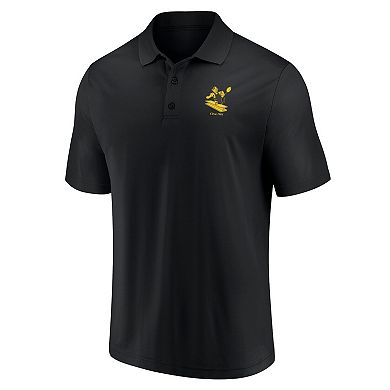 Men's Fanatics Branded Black/Gold Pittsburgh Steelers Home & Away Throwback 2-Pack Polo Set