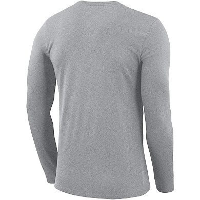 Men's Nike Gray Boise State Broncos Logo Stack Legend Performance Long Sleeve T-Shirt