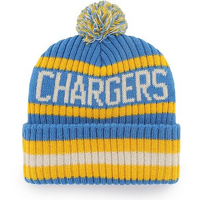 Men's '47 Powder Blue Los Angeles Chargers Bering Cuffed Knit Hat with Pom