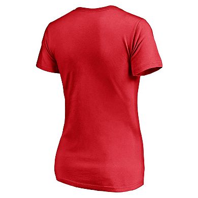 Women's Fanatics Branded Red/Heathered Gray Washington Capitals Short Sleeve & Long Sleeve V-Neck T-Shirt Combo Pack