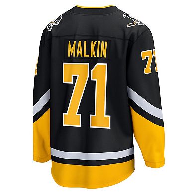 Men's Fanatics Branded Evgeni Malkin Black Pittsburgh Penguins 2021/22 Alternate Premier Breakaway Player Jersey