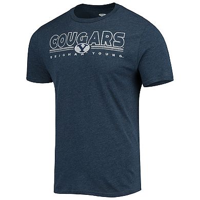 Men's Concepts Sport Heathered Charcoal/Navy BYU Cougars Meter T-Shirt & Pants Sleep Set