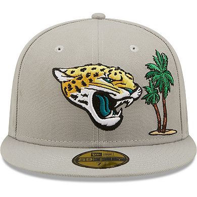 Men's New Era Gray Jacksonville Jaguars City Describe 59FIFTY Fitted Hat