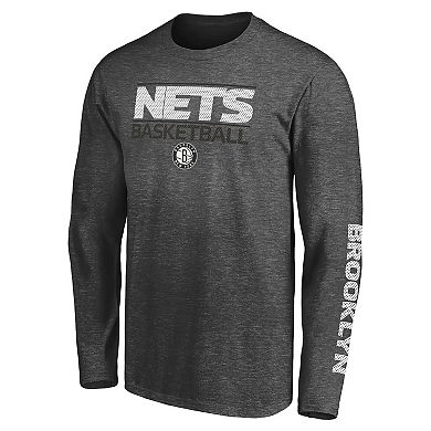 Men's Fanatics Branded Black/Heathered Charcoal Brooklyn Nets T-Shirt Combo Set