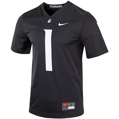Men's Nike #1 Charcoal Washington State Cougars Untouchable Football Jersey