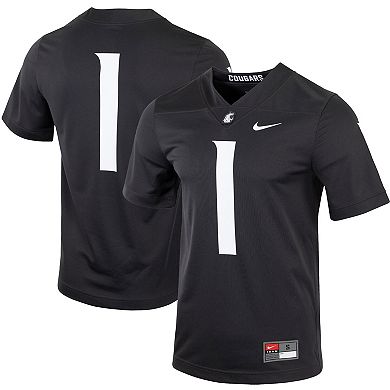 Men's Nike #1 Charcoal Washington State Cougars Untouchable Football Jersey