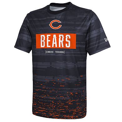 Men's New Era Navy Chicago Bears Combine Authentic Sweep T-Shirt