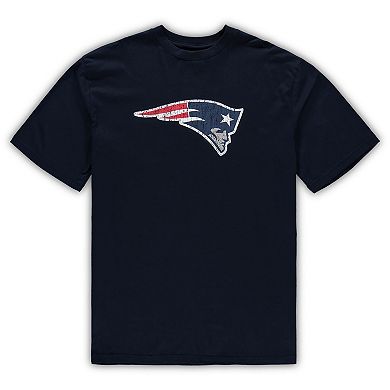 Men's Concepts Sport Navy/Heathered Charcoal New England Patriots Big & Tall T-Shirt & Shorts Set