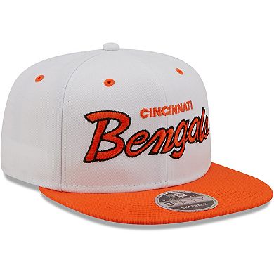 Men's New Era White/Orange Cincinnati Bengals Sparky Original 9FIFTY Snapback Hat