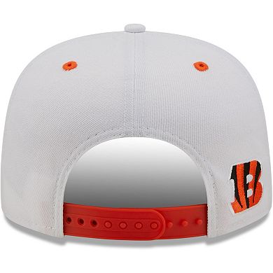 Men's New Era White/Orange Cincinnati Bengals Sparky Original 9FIFTY Snapback Hat