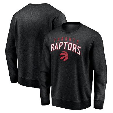 Men's Fanatics Branded Black Toronto Raptors Game Time Arch Pullover Sweatshirt