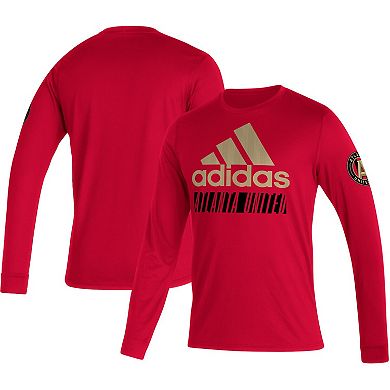 Men's adidas Red Atlanta United FC Vintage Performance Long Sleeve T-Shirt