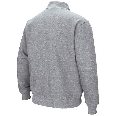 Men's Colosseum Heathered Gray Ohio State Buckeyes Tortugas Team Logo Quarter-Zip Jacket