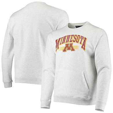 Men's League Collegiate Wear Heathered Gray Minnesota Golden Gophers Upperclassman Pocket Pullover Sweatshirt