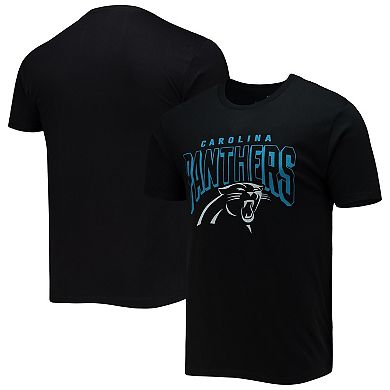 Men's Junk Food Black Carolina Panthers Bold Logo T-Shirt