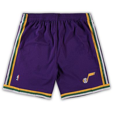 Men's Mitchell & Ness Purple Utah Jazz Big & Tall Hardwood Classics Team Swingman Shorts