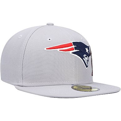 Men's New Era Gray New England Patriots City Describe 59FIFTY Fitted Hat