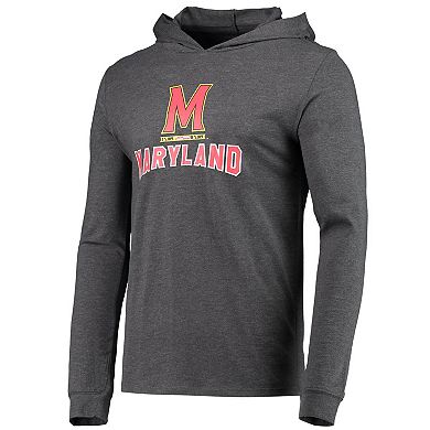 Men's Concepts Sport Heathered Red/Heathered Charcoal Maryland Terrapins Meter Long Sleeve Hoodie T-Shirt & Jogger Pants Set