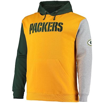 Men's Green/Gold Green Bay Packers Big & Tall Pullover Hoodie