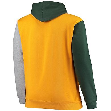 Men's Green/Gold Green Bay Packers Big & Tall Pullover Hoodie