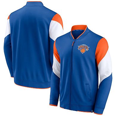 Men's Fanatics Branded Blue/Orange New York Knicks League Best Performance Full-Zip Jacket