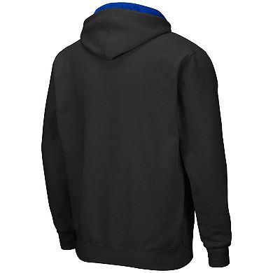 Men's Colosseum Black Air Force Falcons Arch & Logo 3.0 Full-Zip Hoodie