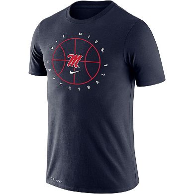 Men's Nike Navy Ole Miss Rebels Basketball Icon Legend Performance T-Shirt