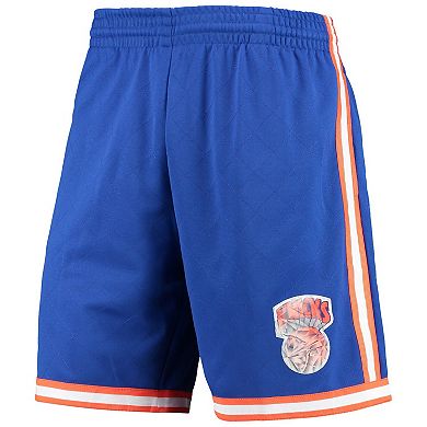 Men's Mitchell & Ness Blue New York Knicks 1991 Hardwood Classics 75th Anniversary Swingman Shorts