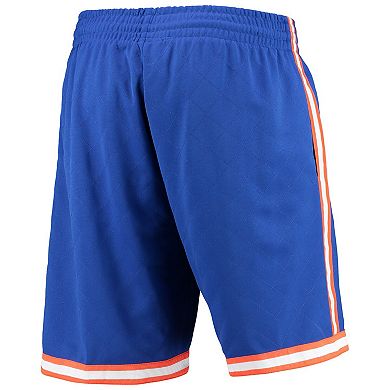 Men's Mitchell & Ness Blue New York Knicks 1991 Hardwood Classics 75th Anniversary Swingman Shorts