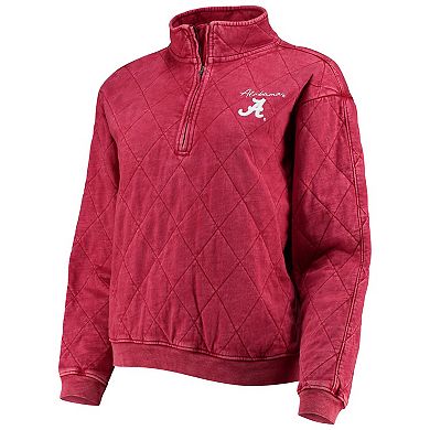 Women's Gameday Couture Crimson Alabama Crimson Tide Unstoppable Chic Quilted Quarter-Zip Jacket