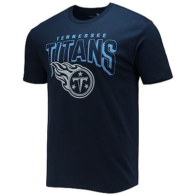 Men's Junk Food Navy Tennessee Titans Bold Logo T-Shirt
