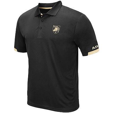 Men's Colosseum Black Army Black Knights Santry Lightweight Polo